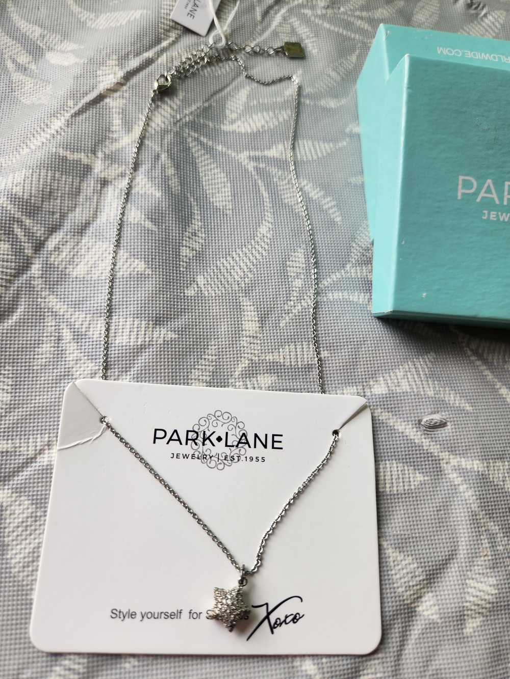 Park Lane Silver Starburst wishes Pendant Necklace